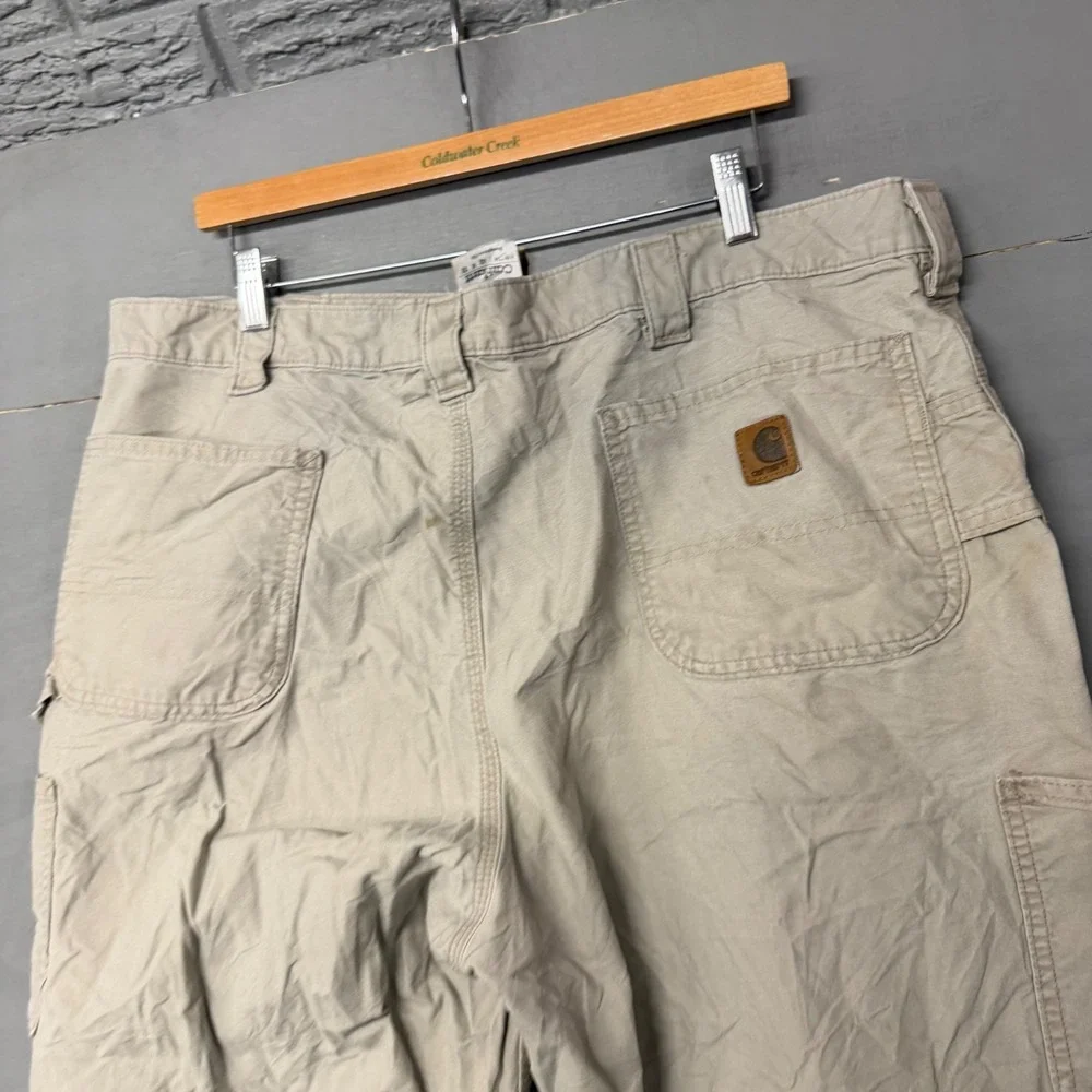Carhartt B151 TAN Dungaree Fit Work Pants Mens 42x32 Tan‎ Cotton Canvas Utility